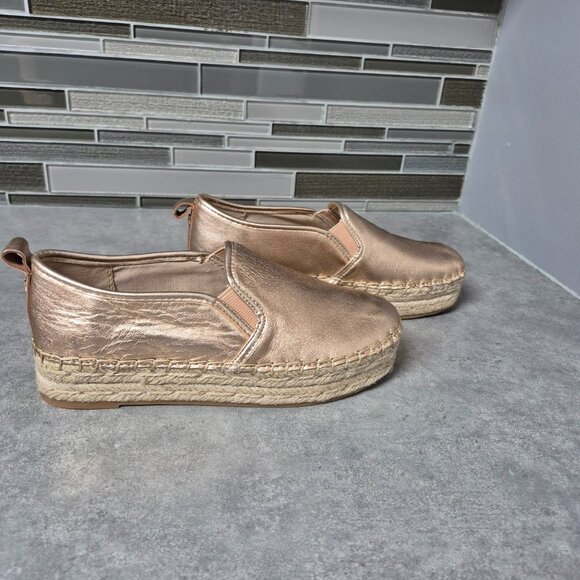 Sam Edelman Rose Gold Slip On Platform Espadrille Size 7 - Picture 4 of 10